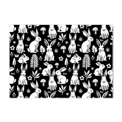 Easter bunny pattern Crystal Sticker (A4) from ArtsNow.com Front