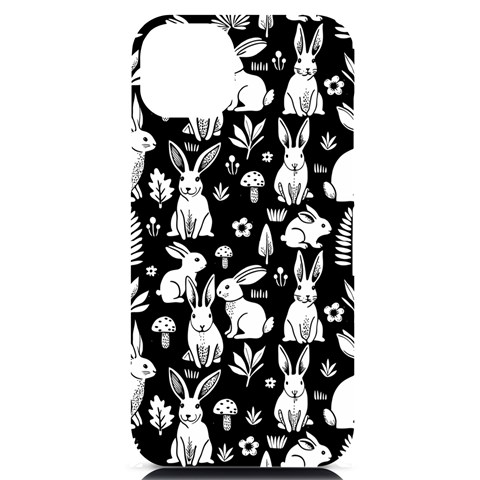 Easter bunny pattern iPhone 14 Plus Black UV Print PC Hardshell Case from ArtsNow.com Front