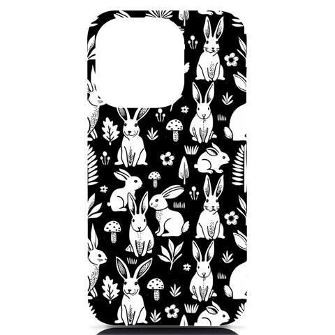 Easter bunny pattern iPhone 14 Pro Black UV Print PC Hardshell Case from ArtsNow.com Front