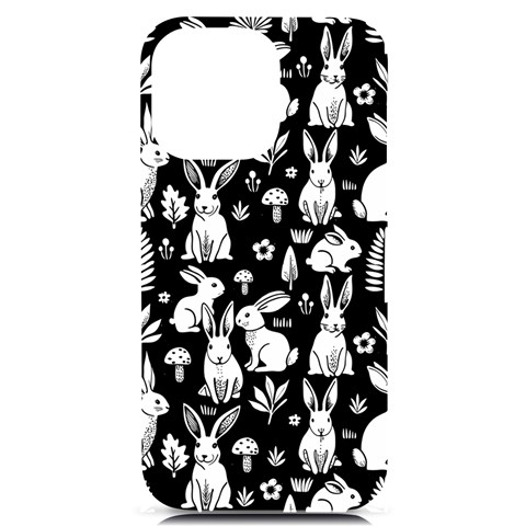 Easter bunny pattern iPhone 14 Pro Max Black UV Print PC Hardshell Case from ArtsNow.com Front