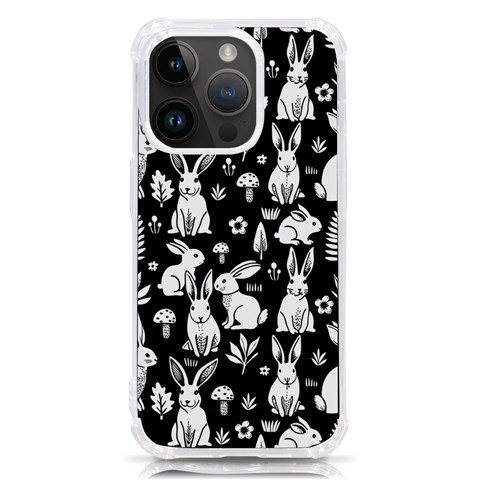Easter bunny pattern iPhone 14 Pro TPU UV Print Case from ArtsNow.com Front