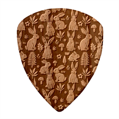 Easter bunny pattern Guitar Shape Wood Guitar Pick Holder Case And Picks Set from ArtsNow.com Pick