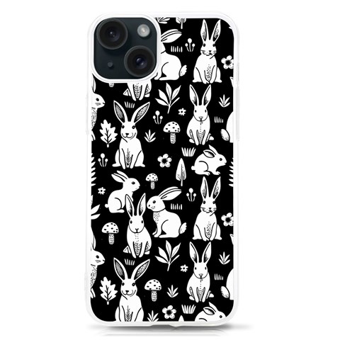 Easter bunny pattern iPhone 15 TPU UV Print Case from ArtsNow.com Front