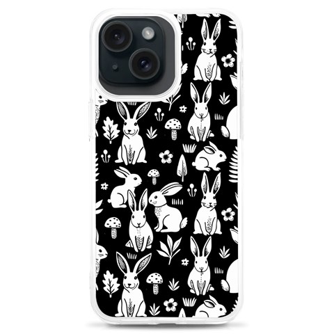 Easter bunny pattern iPhone 15 Plus TPU UV Print Case from ArtsNow.com Front