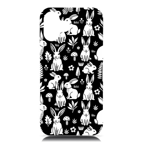 Easter bunny pattern iPhone 16 Plus Black UV Print PC Hardshell Case from ArtsNow.com Front