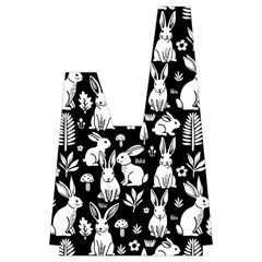 Easter bunny pattern Japanese Wrist Knot Bag from ArtsNow.com Back Inisde