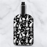 Easter bunny pattern Nappa Leather Luggage Tag Rectangle