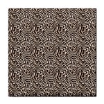 Brown Beige Snake Pattern Tile Coaster