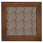 Brown Beige Snake Pattern Framed Tile