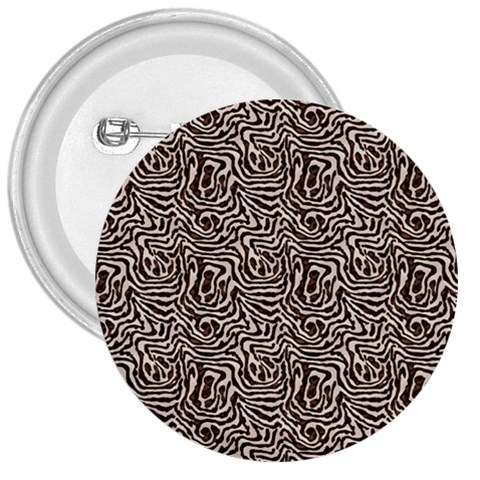 Brown Beige Snake Pattern 3  Buttons from ArtsNow.com Front