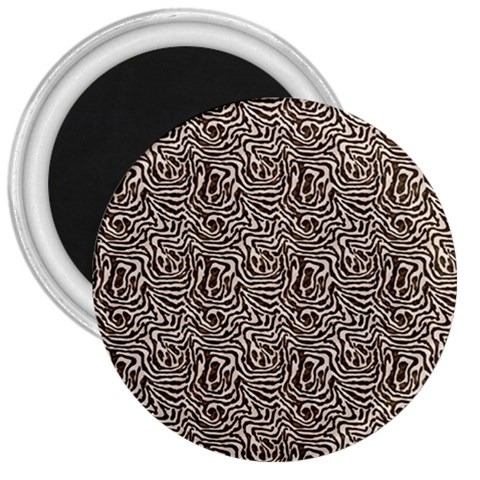 Brown Beige Snake Pattern 3  Magnets from ArtsNow.com Front