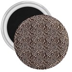 Brown Beige Snake Pattern 3  Magnets