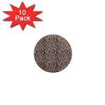 Brown Beige Snake Pattern 1  Mini Magnet (10 pack) 