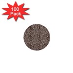 Brown Beige Snake Pattern 1  Mini Buttons (100 pack) 