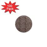 Brown Beige Snake Pattern 1  Mini Magnets (100 pack) 