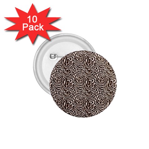 Brown Beige Snake Pattern 1.75  Buttons (10 pack) from ArtsNow.com Front