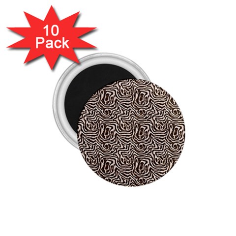 Brown Beige Snake Pattern 1.75  Magnets (10 pack)  from ArtsNow.com Front