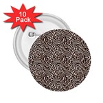 Brown Beige Snake Pattern 2.25  Buttons (10 pack) 