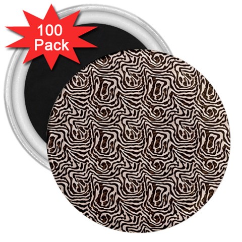 Brown Beige Snake Pattern 3  Magnets (100 pack) from ArtsNow.com Front