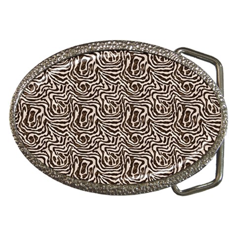 Brown Beige Snake Pattern Belt Buckles from ArtsNow.com Front