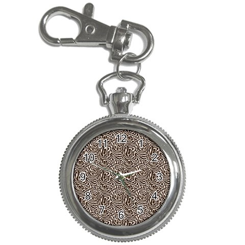 Brown Beige Snake Pattern Key Chain Watches from ArtsNow.com Front