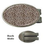 Brown Beige Snake Pattern Money Clips (Oval) 