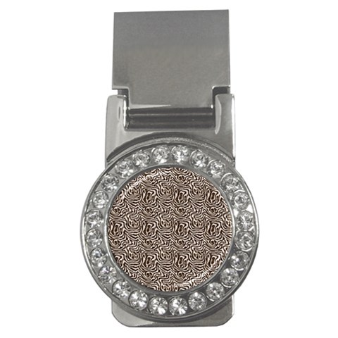 Brown Beige Snake Pattern Money Clips (CZ)  from ArtsNow.com Front