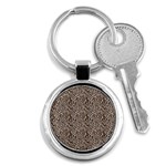 Brown Beige Snake Pattern Key Chain (Round)