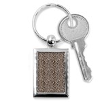 Brown Beige Snake Pattern Key Chain (Rectangle)