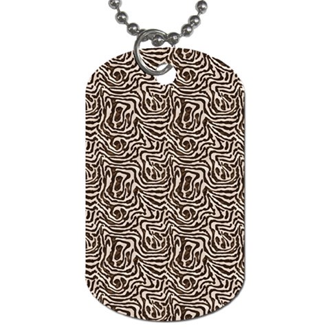 Brown Beige Snake Pattern Dog Tag (One Side) from ArtsNow.com Front