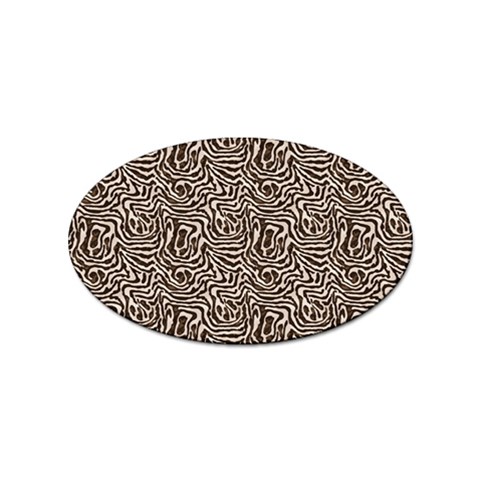 Brown Beige Snake Pattern Sticker Oval (10 pack) from ArtsNow.com Front