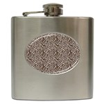 Brown Beige Snake Pattern Hip Flask (6 oz)
