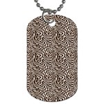 Brown Beige Snake Pattern Dog Tag (Two Sides)
