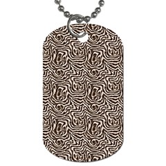 Brown Beige Snake Pattern Dog Tag (Two Sides) from ArtsNow.com Back