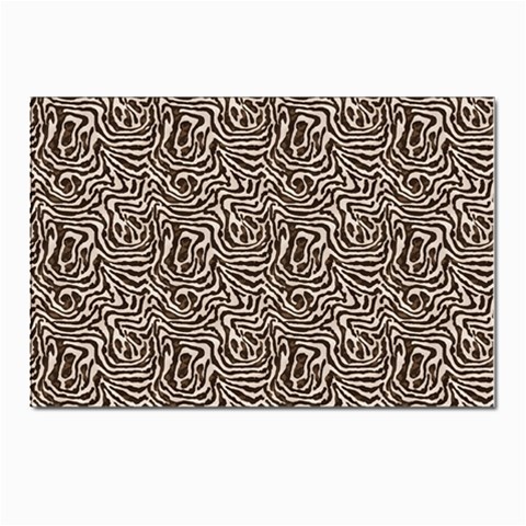 Brown Beige Snake Pattern Postcard 7  x 5  (Pkg of 10) from ArtsNow.com Front