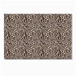 Brown Beige Snake Pattern Postcard 7  x 5  (Pkg of 10)