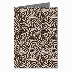 Brown Beige Snake Pattern Greeting Card from ArtsNow.com Left
