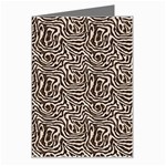 Brown Beige Snake Pattern Greeting Card