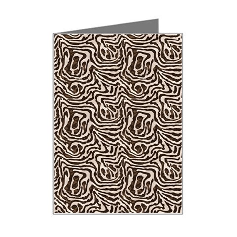 Brown Beige Snake Pattern Mini Greeting Card from ArtsNow.com Left