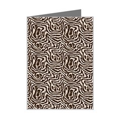 Brown Beige Snake Pattern Mini Greeting Card from ArtsNow.com Left