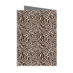 Brown Beige Snake Pattern Mini Greeting Card from ArtsNow.com Right