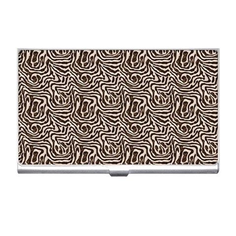 Brown Beige Snake Pattern Business Card Holder from ArtsNow.com Front