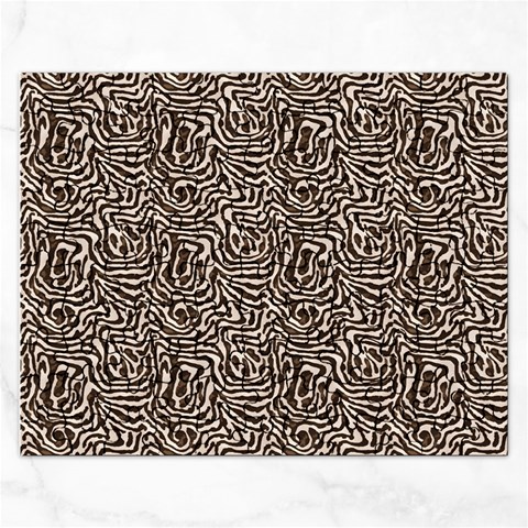 Brown Beige Snake Pattern Rectangular Jigsaw Puzzl from ArtsNow.com Front