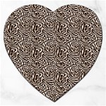 Brown Beige Snake Pattern Jigsaw Puzzle (Heart)