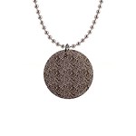 Brown Beige Snake Pattern 1  Button Necklace