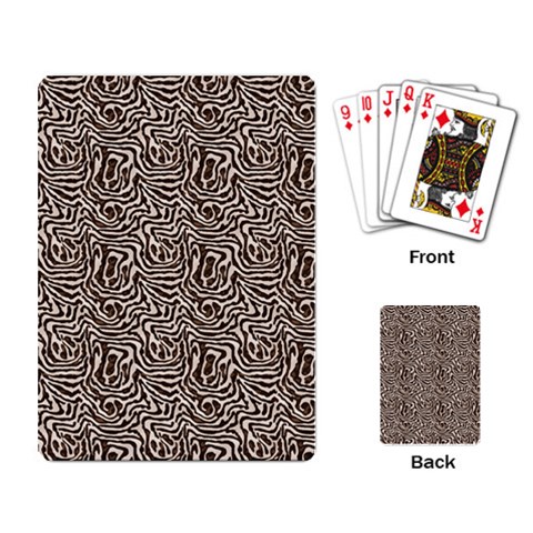 Brown Beige Snake Pattern Playing Cards Single Design (Rectangle) from ArtsNow.com Back