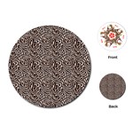 Brown Beige Snake Pattern Playing Cards Single Design (Round)