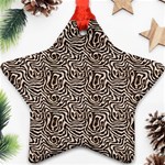Brown Beige Snake Pattern Star Ornament (Two Sides)