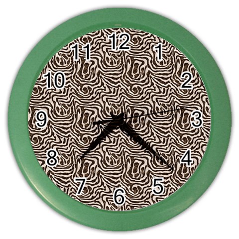 Brown Beige Snake Pattern Color Wall Clock from ArtsNow.com Front
