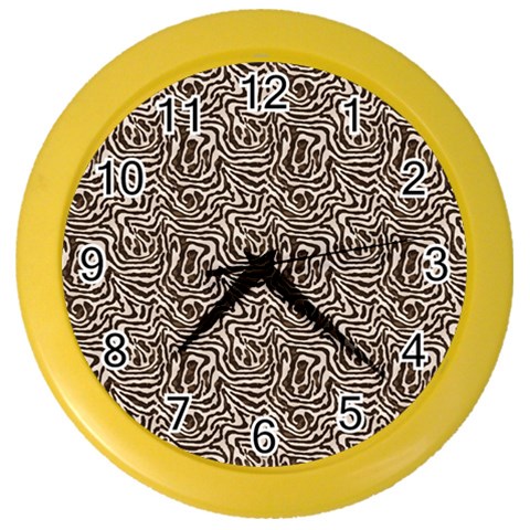 Brown Beige Snake Pattern Color Wall Clock from ArtsNow.com Front